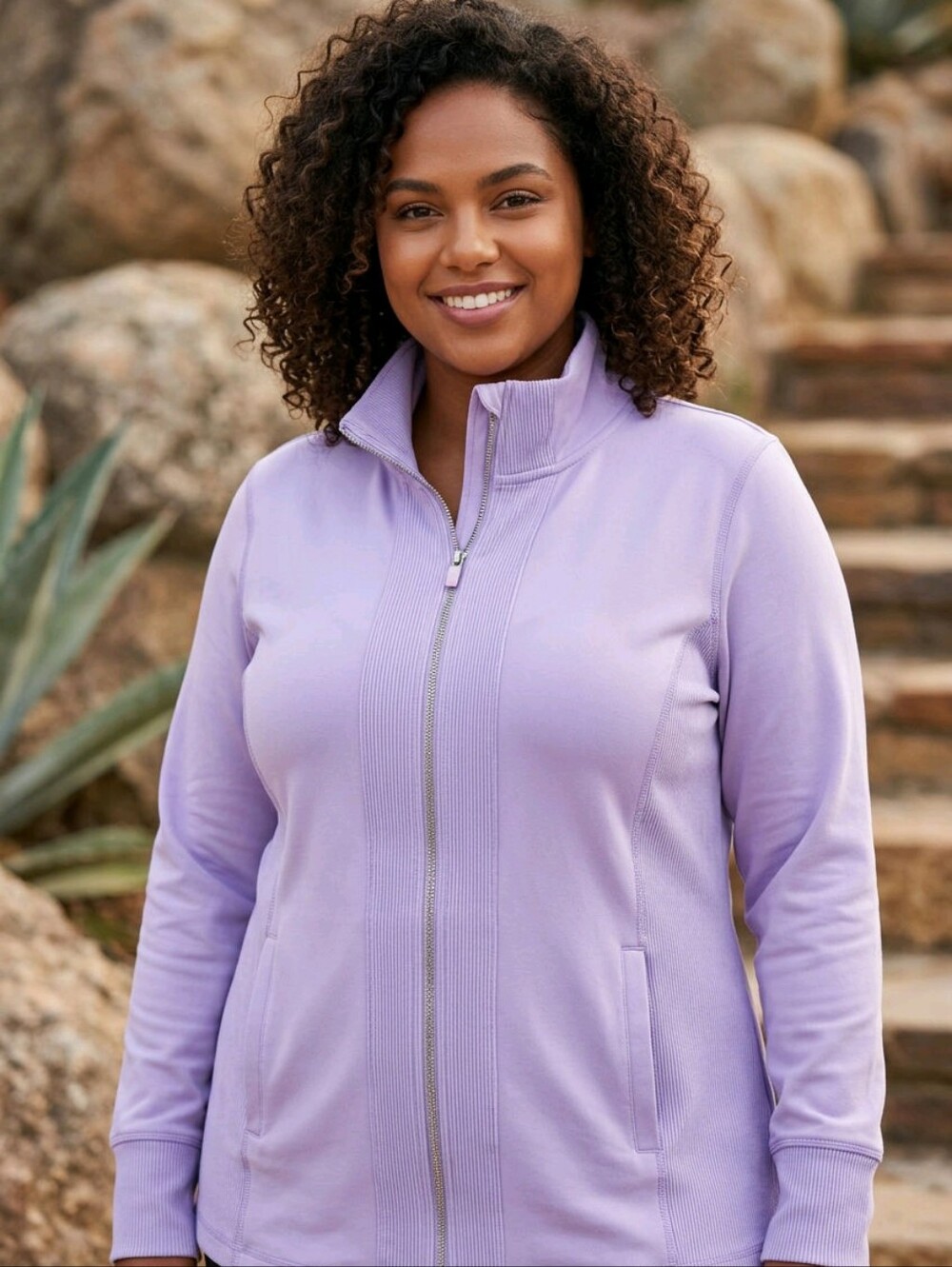 Livi Lane Bryant Zip-Up Jacket Purple Size 18/20